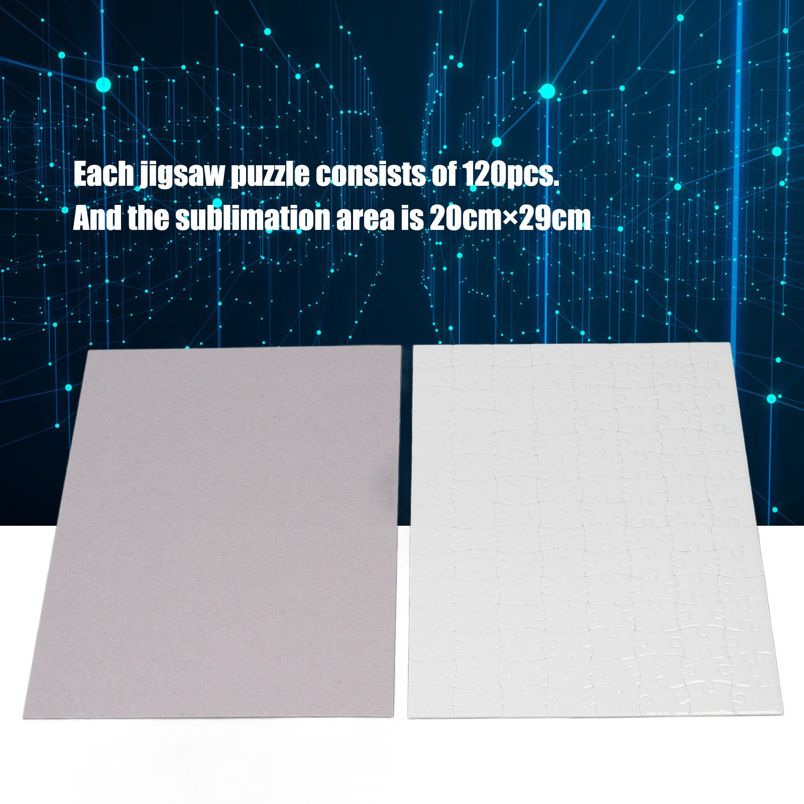 Puzzle Blank White - 印刷用パズル10個セット、無地のジグソーパズル、昇華転写用、20cm×29cm、DIY用、白いパズル