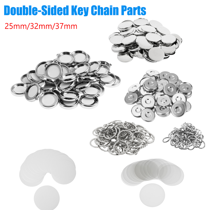 50個/セット DIY両面キーパーツ リングバッジボタン作成 - Button Badge Blank のレビューと価格