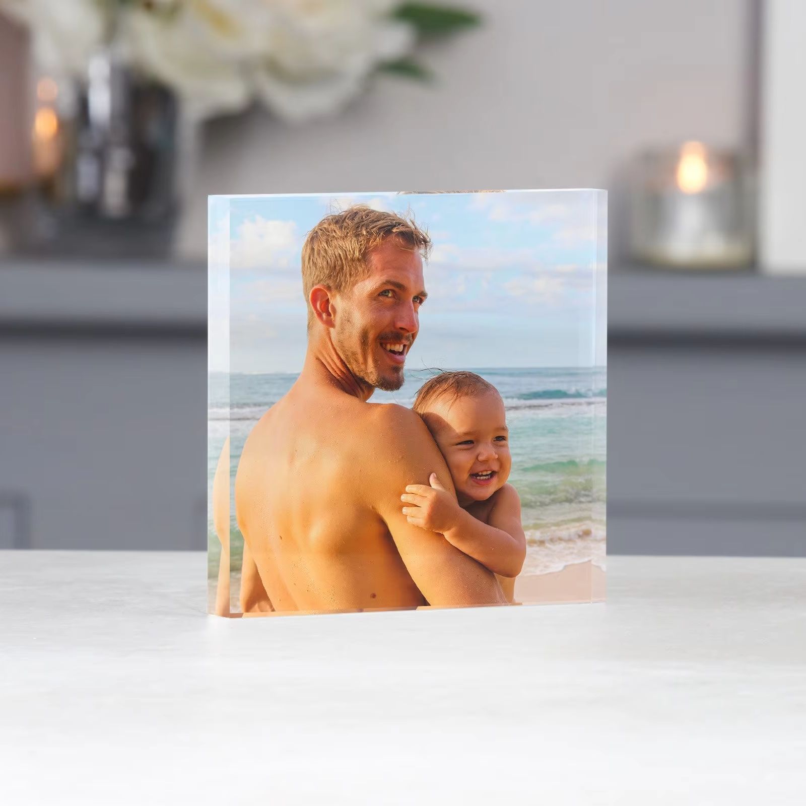 パーソナライズされた写真アクリルブロックプレート、カスタム写 - Photo Acrylic Block のレビューと価格