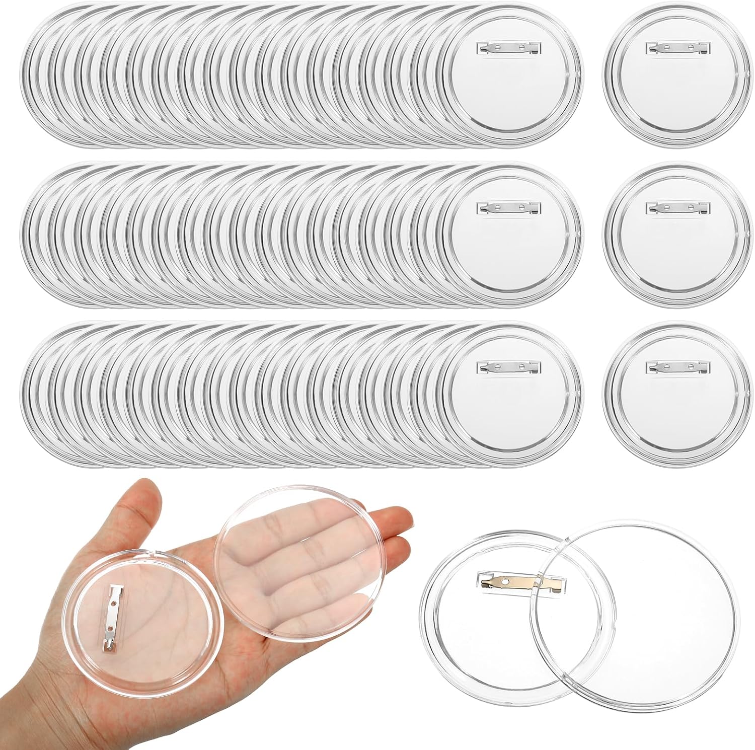 アクリルサークルバッジ作成キットピンボタンバッククラフト用品 - Button Badge Blank のレビューと価格