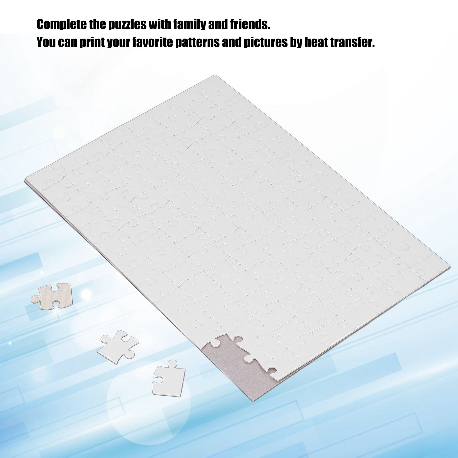 印刷用パズル10個セット、無地のジグソーパズル、昇華転写用、 - Puzzle Blank White のレビューと価格