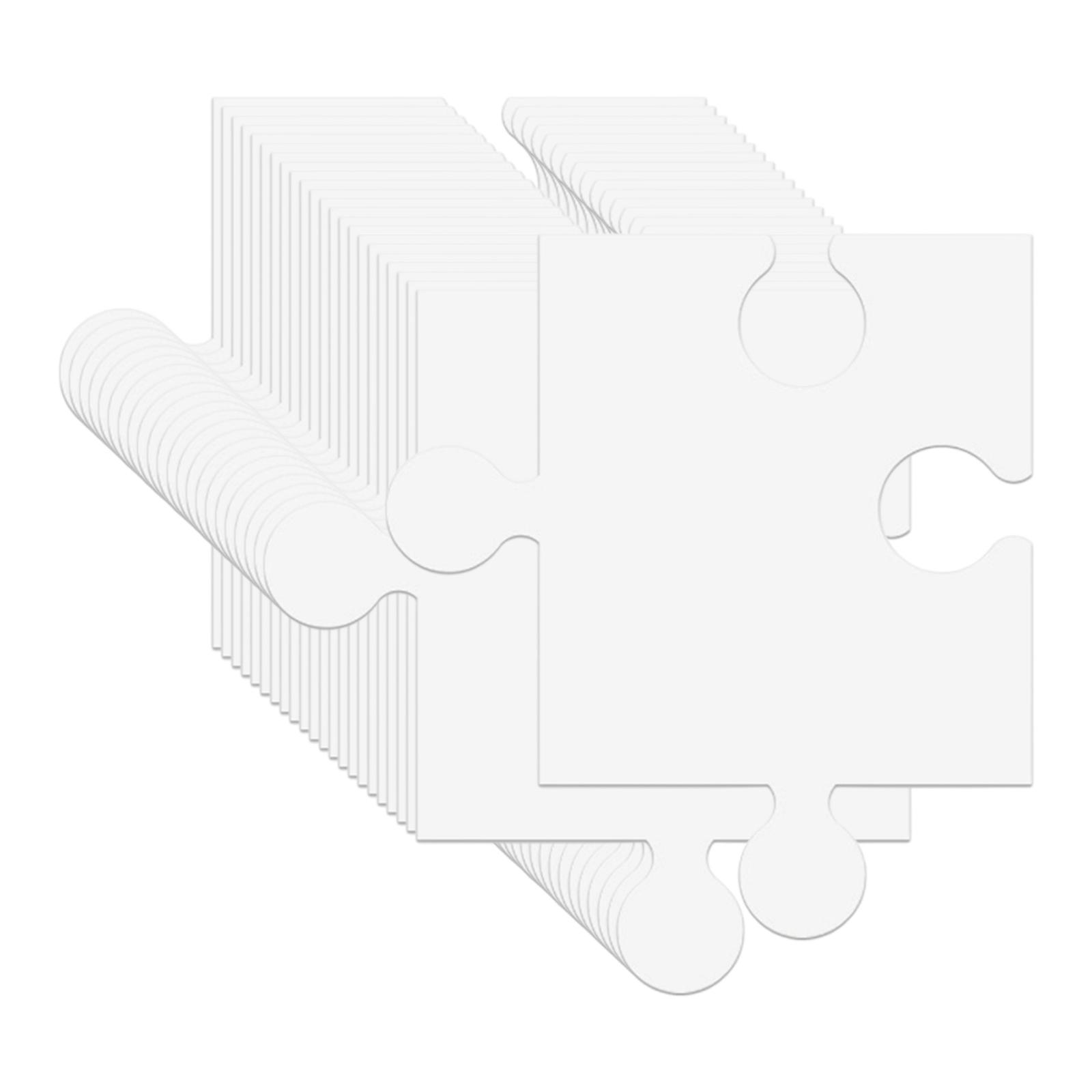 24枚入り 白い厚紙製ブランクジグソーパズル 12.01イン - Puzzle Blank White のレビューと価格