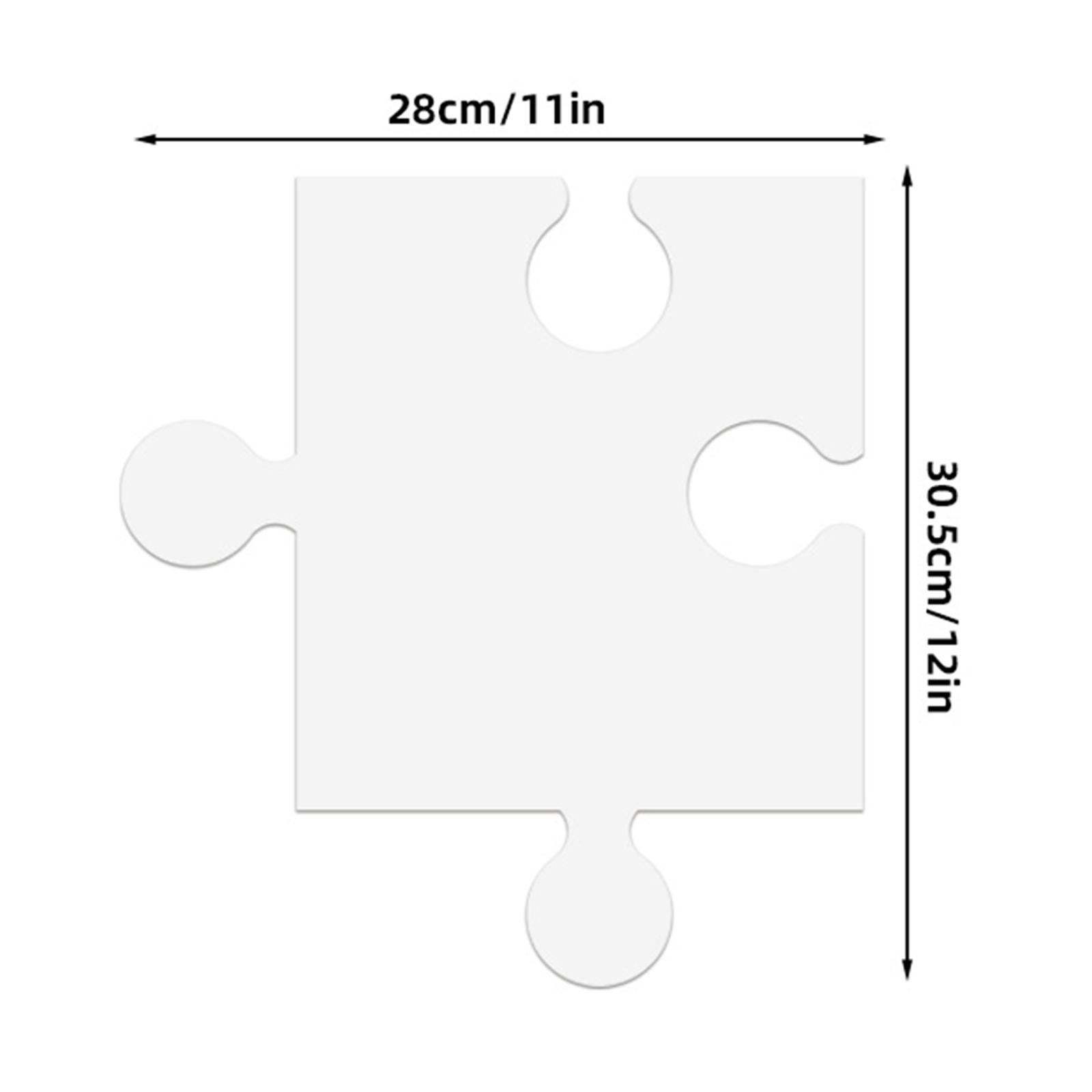 24枚入り 白い厚紙製ブランクジグソーパズル 12.01イン - Puzzle Blank White のレビューと価格