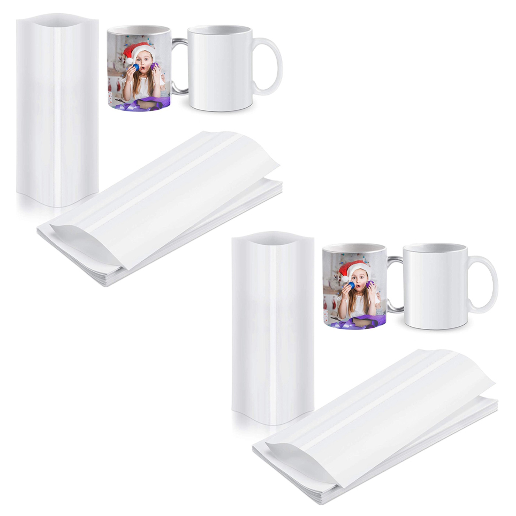 A69e140個入り、昇華転写用シュリンクフィルム、5インチ - Sublimation Mug White のレビューと価格